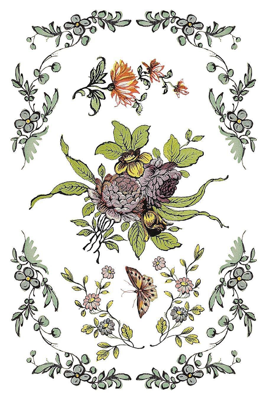 The Owl Box Decor Transfers FAIRYTALE FLORALS IOD TRANSFER 8X12 PAD™