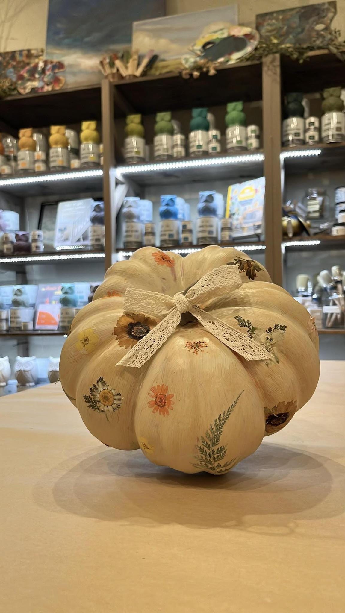 The Owl Box Fall Pressed Flower Pumpkin Workshop  Nov 9th  (10am - 12 noon)